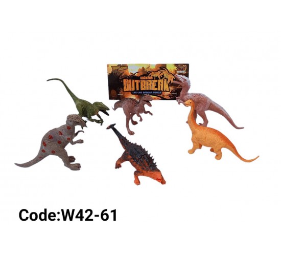 W42-61 مجسمات ديناصورات 6 قطع