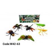 W42-63 مجسمات حشرات 6 قطع 
