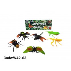 W42-63 مجسمات حشرات 6 قطع 