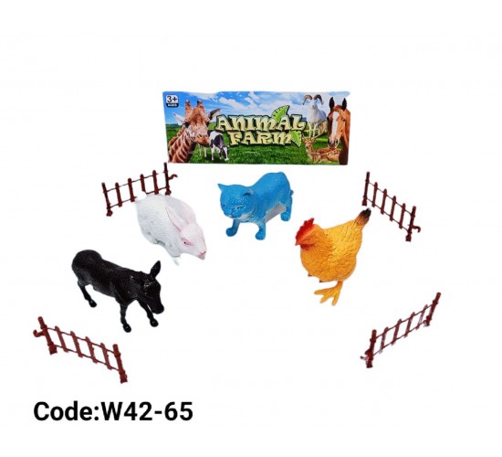 W42-65 مجسمات حيوانات مزرعه 4 قطع
