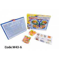 W43-6 علبة دبابيس بلاستك 296 دبوس 