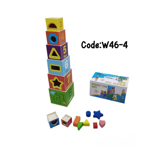W46-4 ترتيب اكواب خشب 8 قطع W46-4 ترتيب اكواب خشب 8 قطع