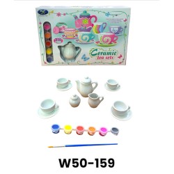 W50-159 طقم شاي سيراميك تلوين 