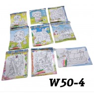 W50-4 لوحة تلوين + الوان فلوماستر W50-4 لوحة تلوين + الوان فلوماستر
