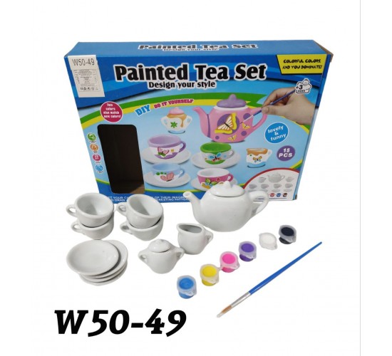 W50-49 طقم تلوين سيراميك طقم شاي 