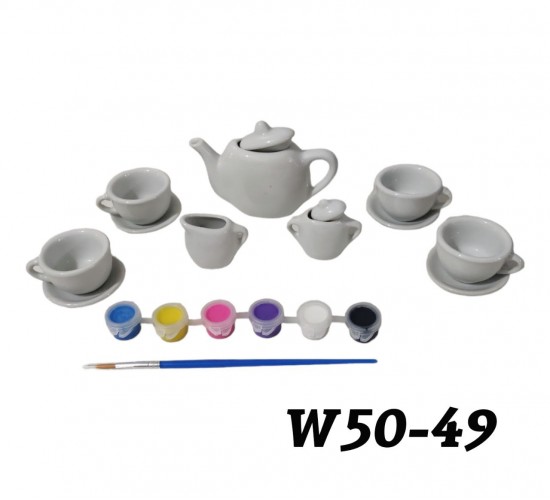 W50-49 طقم تلوين سيراميك طقم شاي 