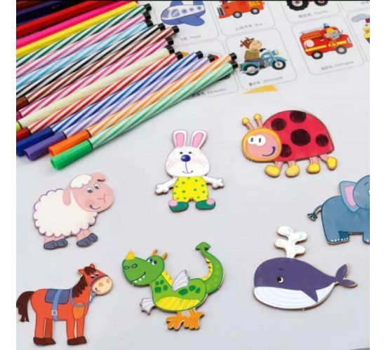 w50-57 علبة تعليم الرسم 50 اسطمبه 