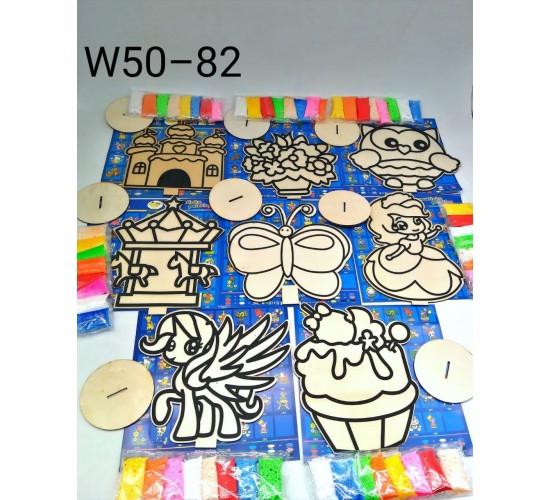 W50-82 تلوين استاند خشب صغير 
