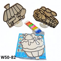 W50-82 تلوين استاند خشب صغير 