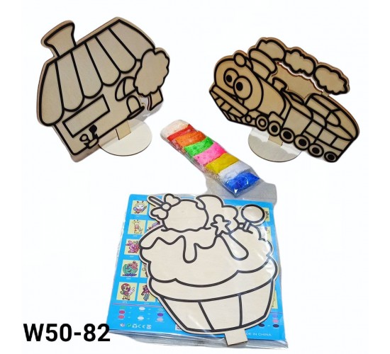 W50-82 تلوين استاند خشب صغير 