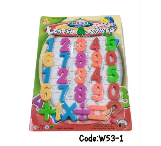  W53-1 كارت حروف او ارقام مغناطيس 