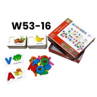 W53-16 فلاش حروف انجليزي خشب + كروت W53-16 فلاش حروف انجليزي خشب + كروت