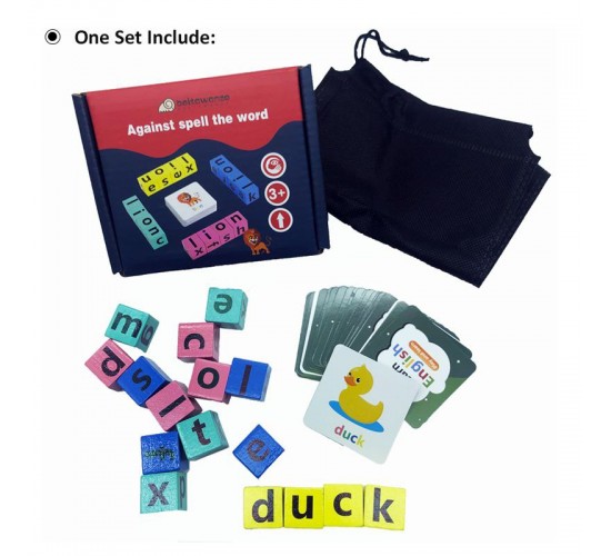 W53-87 مكعبات تكوين كلمات انجليزي 16 مكعب 40 كارت