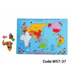 W57-37 بازل خريطة العالم مغناطيس 