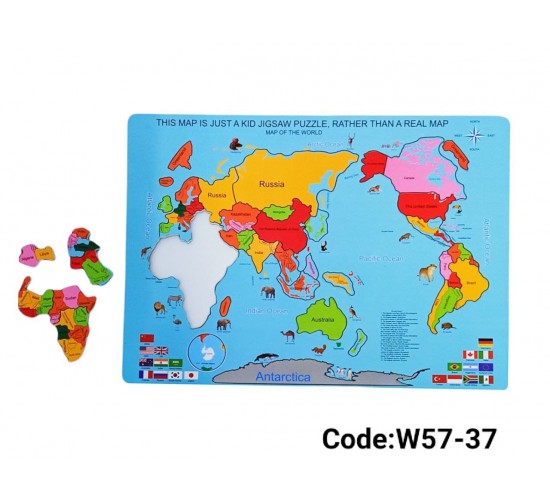W57-37 بازل خريطة العالم مغناطيس 